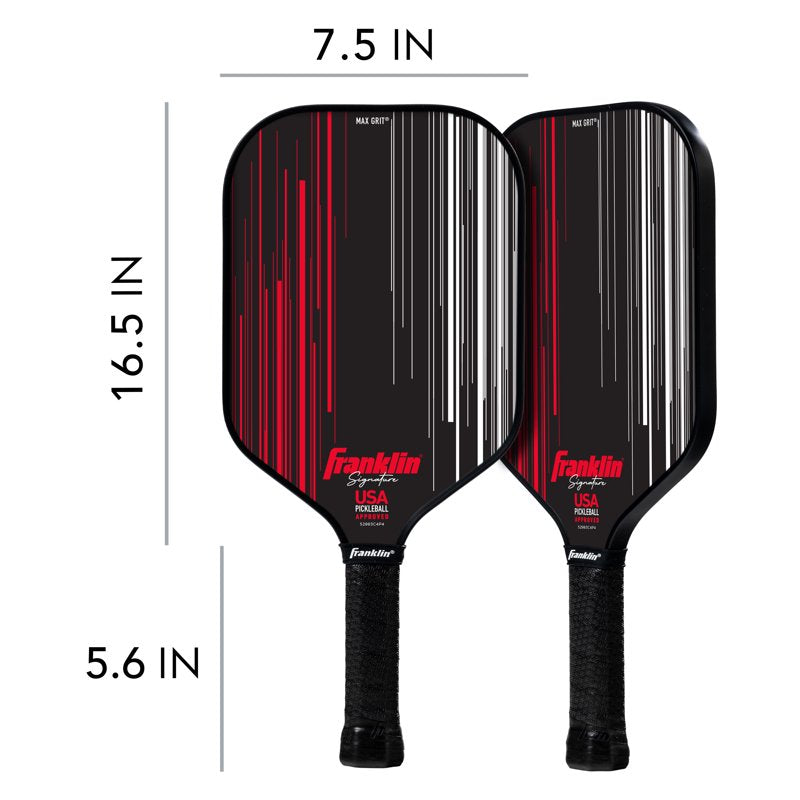 Pro Signature Pickleball Paddle with 13mm Poly Core - Red/Black Variation
