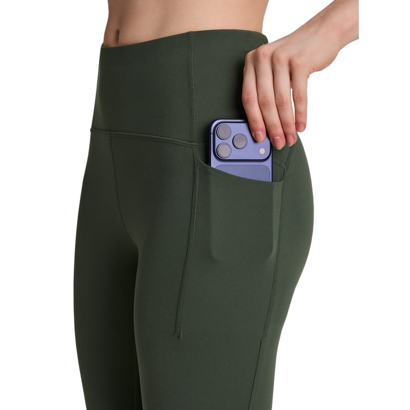 Women's High Rise 7/8 Performance Leggings with Pockets - Moisture-Wicking Athletic Pants