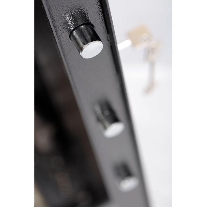 Gun Safe 5-Gun Locking Cabinet with Mounting Holes - Black Metal Security Safe