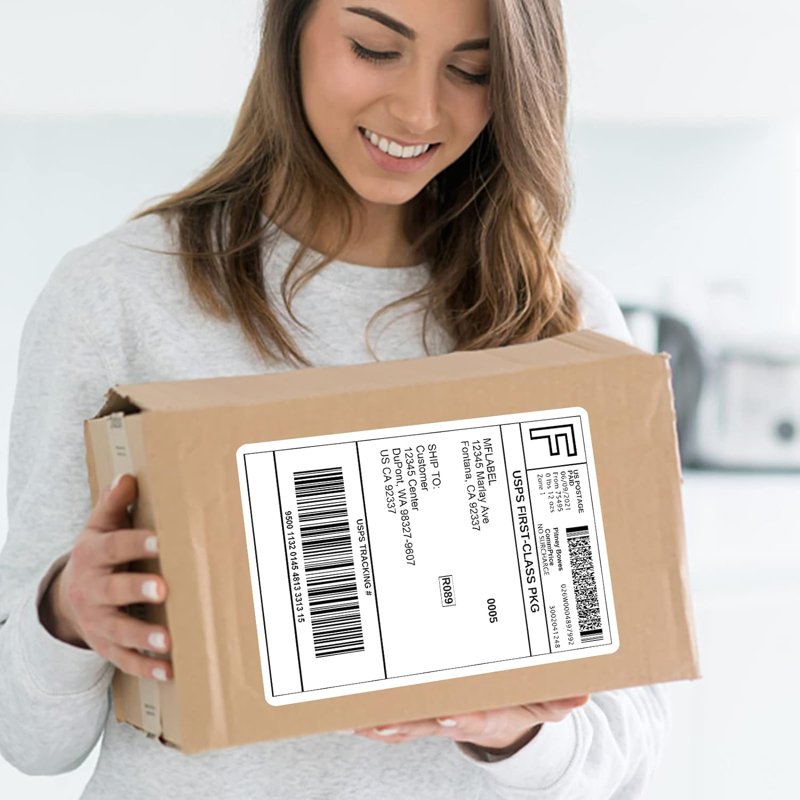 Full Sheet Shipping Labels 8.5 x 11 White Adhesive Paper for Laser Inkjet Printer