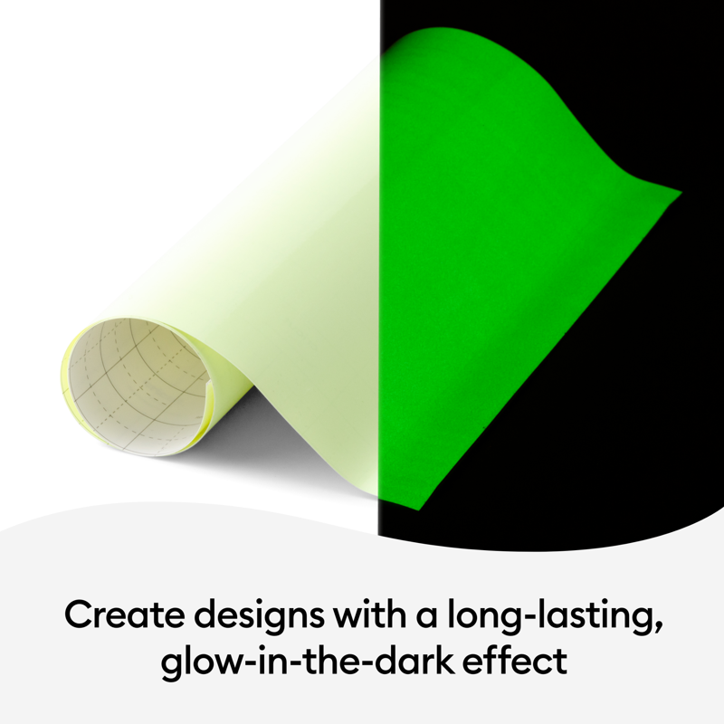Glow-in-the-Dark Vinyl Removable 12x24 Inch for Cricut Cutting Machines
