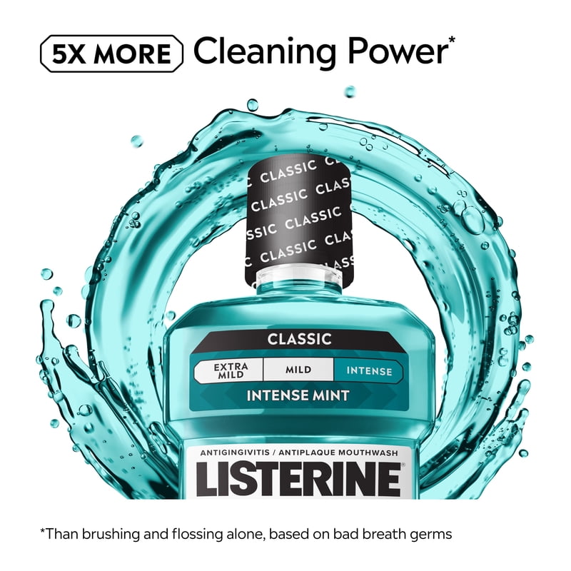 3 Pack Antiseptic Mouthwash for Bad Breath & Plaque – Cool Mint, 101 oz