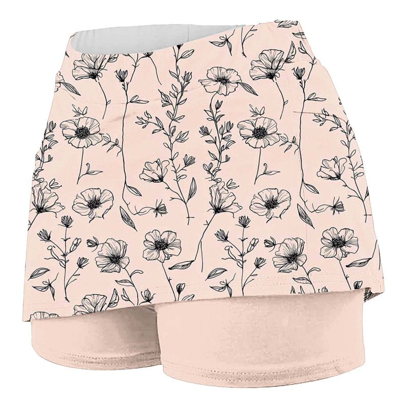 Women’s High-Waisted Casual Skort with Pockets - Athletic, Tennis & Golf Skirt