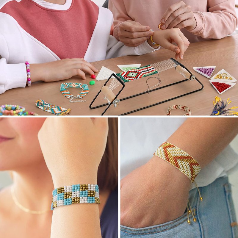 Bead Loom Kit for Jewelry Making - Seed Beads, Accessories & Gift Set