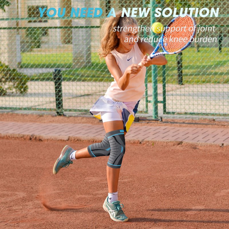 Medical Knee Brace Compression Sleeve with Patella Gel Pad & Side Stabilizers