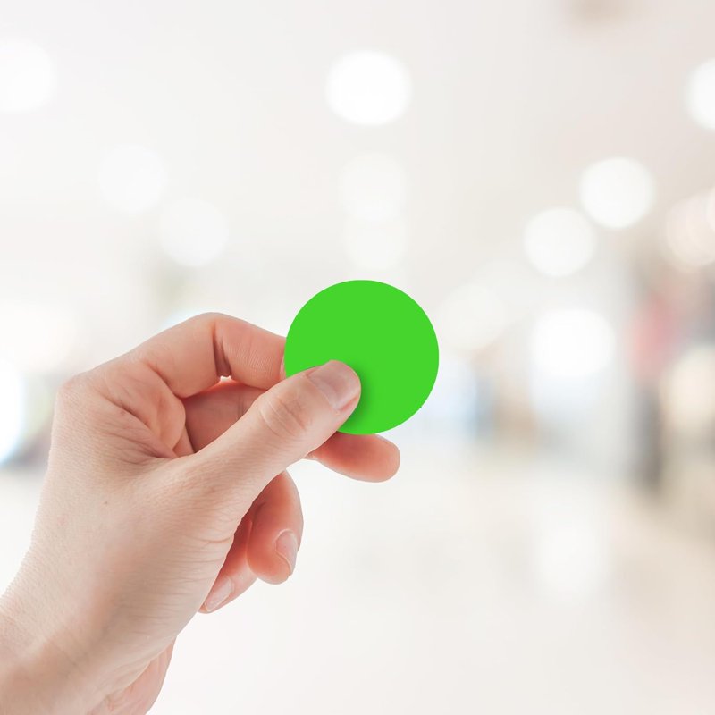 Neon Green Dot Sticker Labels Roll - 0.75 Inch for Inventory & Organization, 2000 Pack