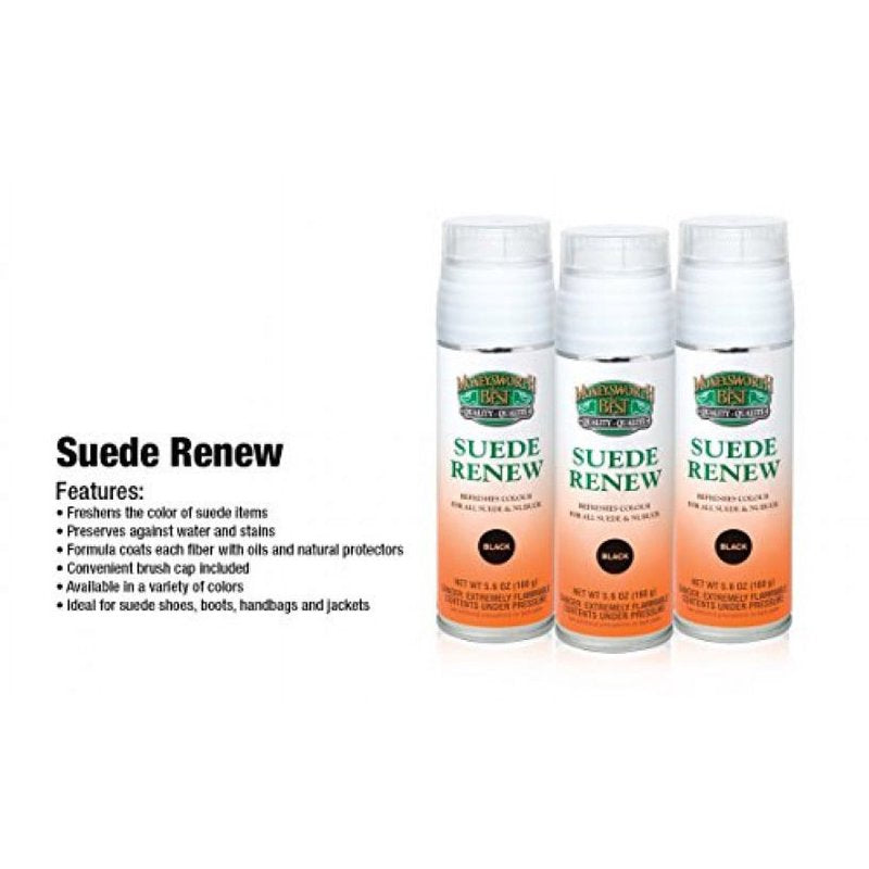 Suede & Nubuck Color Spray Conditioner for Shoes & Boots - Black, 5.6 oz