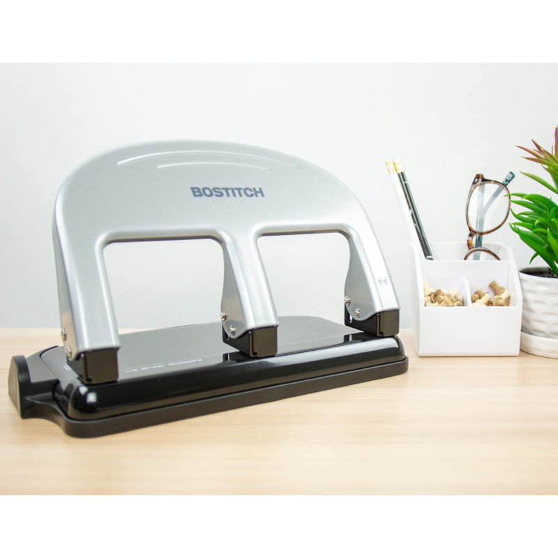 Three-Hole Puncher 40 Sheet Capacity with EZ Squeeze Technology - All-Metal Design