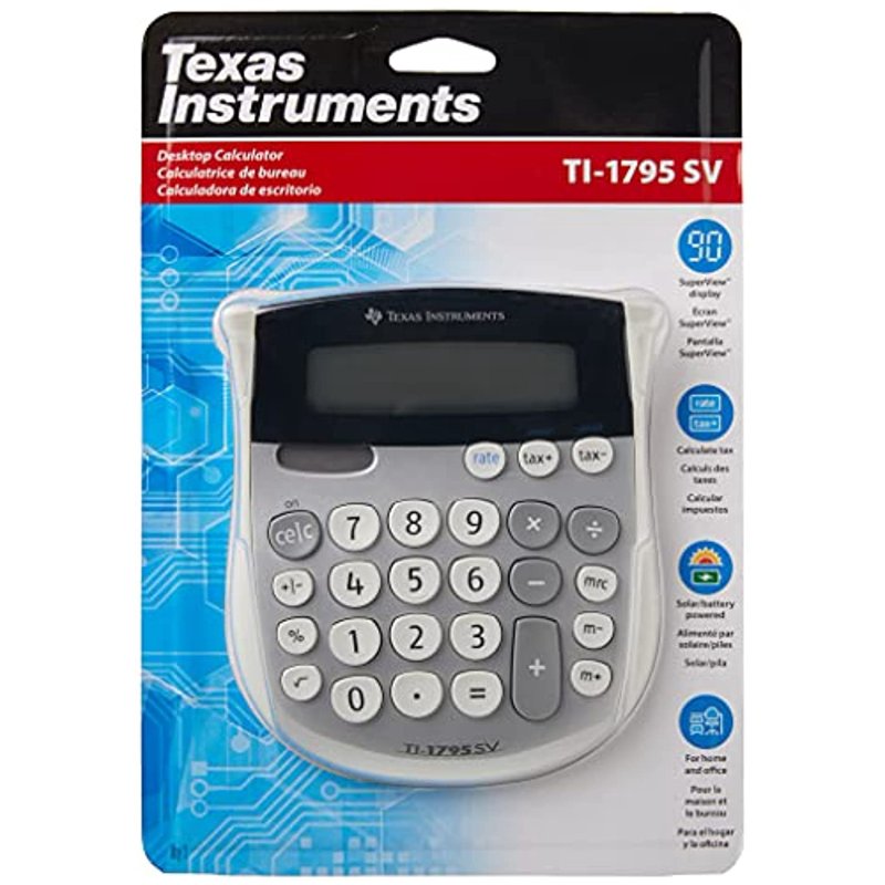 Standard Function Calculator with Large Display and Solar Power