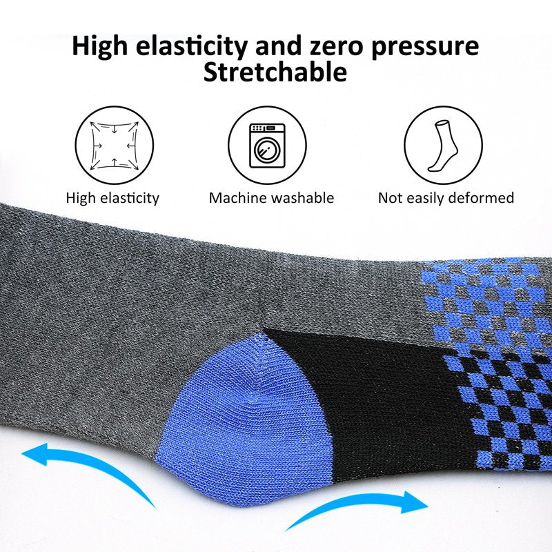 HYCLES Boys 7-10 Years Athletic Cushioned Crew Socks 12 Pairs - Color 01