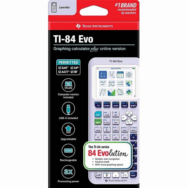 Graphing Calculator for Math, Science, and Standardized Tests - TI-84 Evo