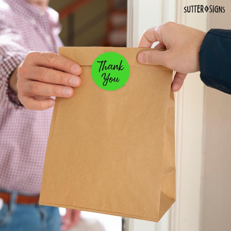 Neon Green Dot Sticker Labels Roll - 2 Inch Inventory & Organization Labels, 300 Pack