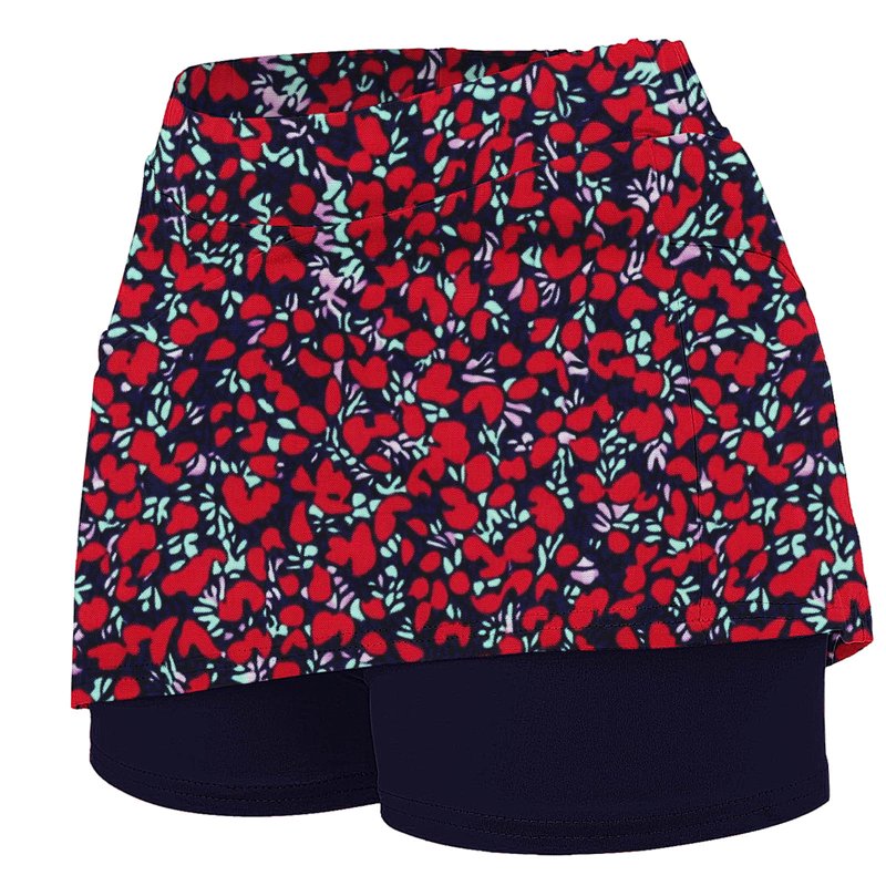 Plus Size High Waisted Tennis Skorts for Women with Pockets - Summer Casual Floral Golf Skirts