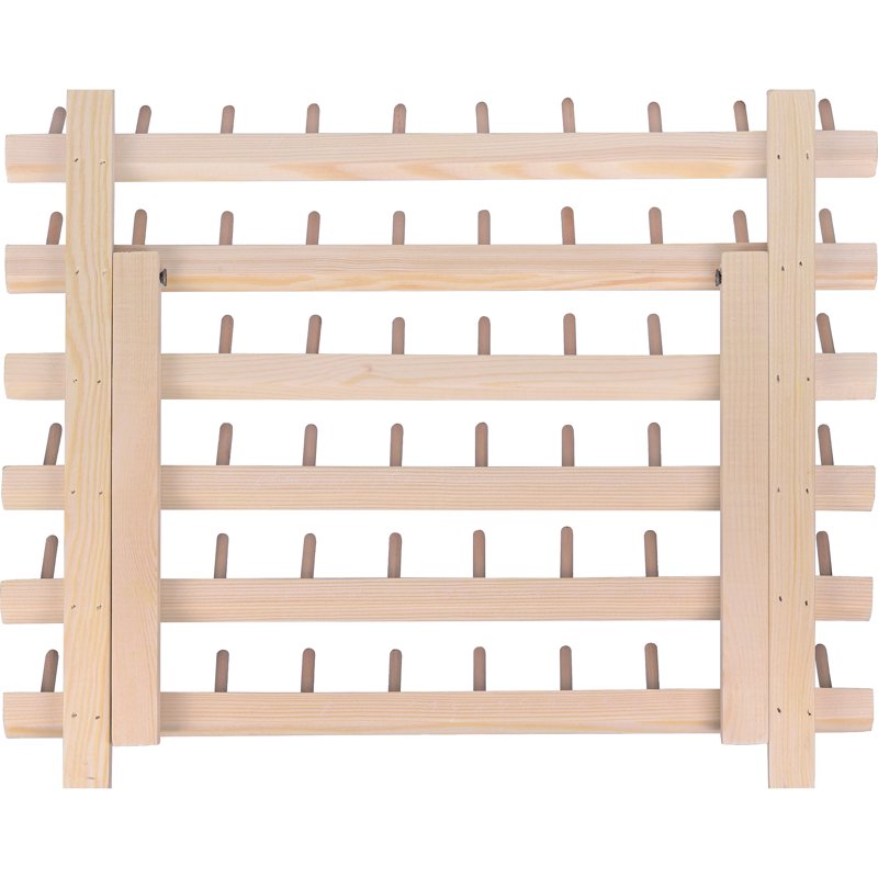Wood Thread Spool Rack Holds 60 Spools Wall & Table Mount Sewing Organizer