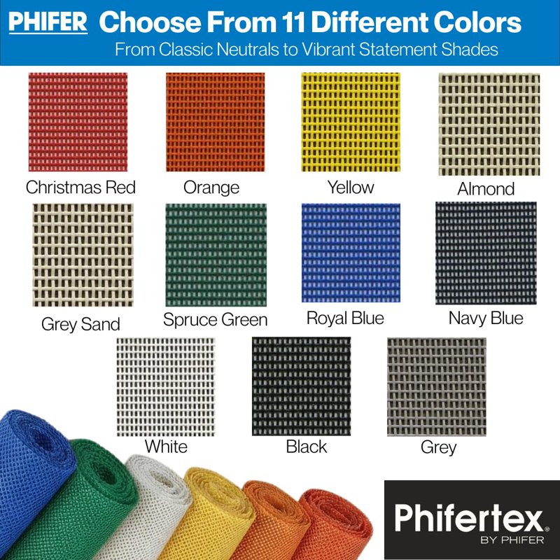 Vinyl Mesh Fabric Roll for Outdoor Patio Furniture Replacement - 1 Yard