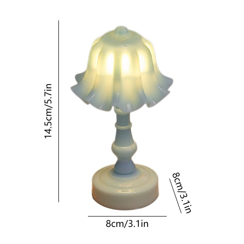 Battery-Powered Orchid Flower Style Table Lamp for Bedroom & Nightstand