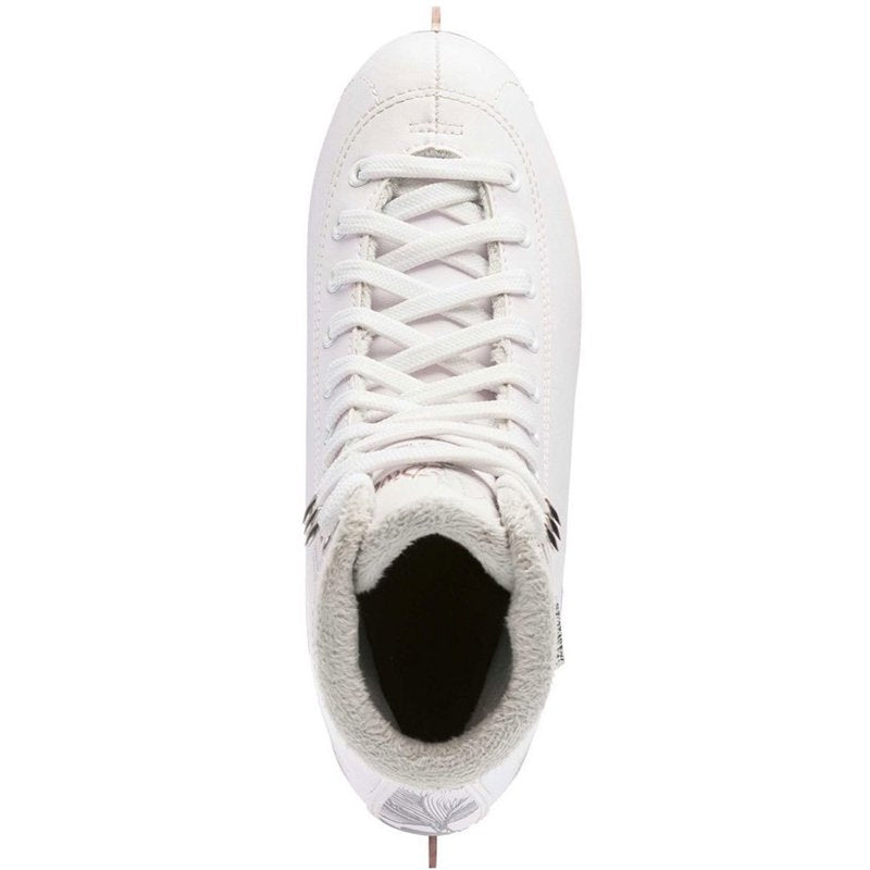 Women’s Figure Ice Skates - White and Rose Gold for Adult Skating