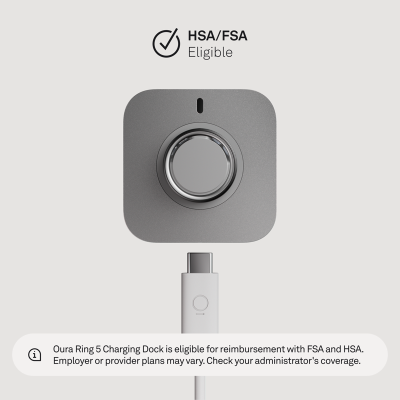Oura Ring 5 Charger with USB-C Cable & Dock - Size-Selective Replacement