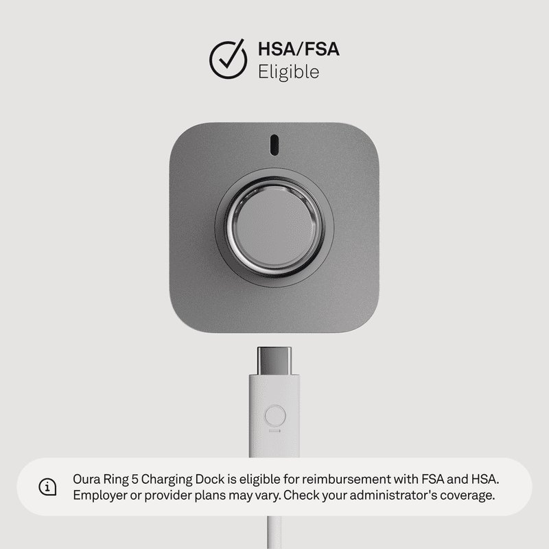 Oura Ring 5 Charger Dock with USB-C Cable - Size Adjustable Replacement Charging Station