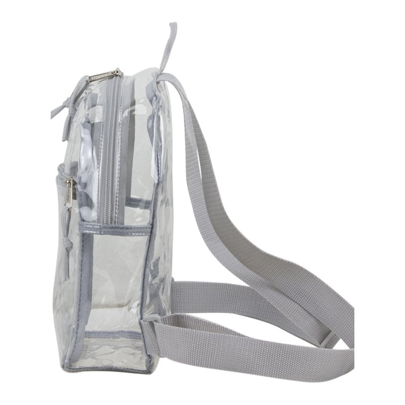 Unisex Clear Mini Backpack with Front Zip Pocket - Lightweight & Durable