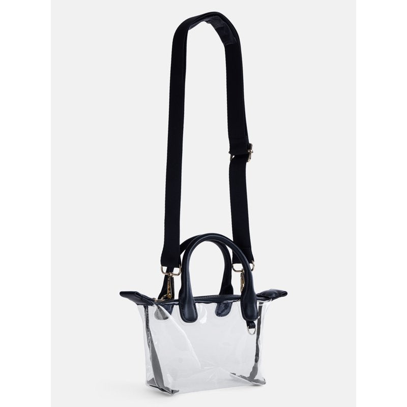 Clear Mini Tote Bag for Women - Stadium-Ready Vinyl Design, Multiple Colors