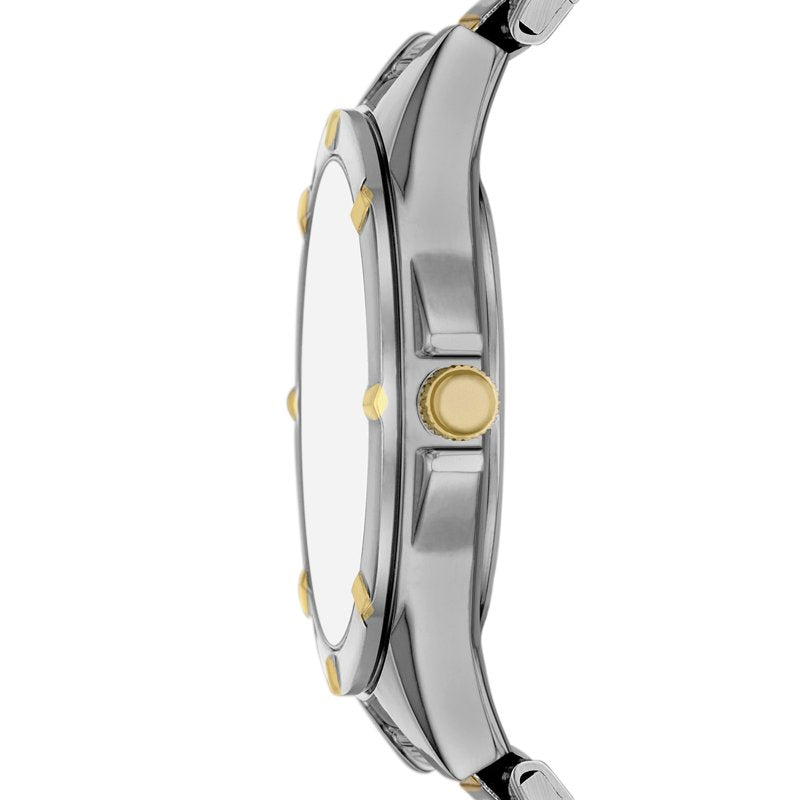 Men's Two-Tone Silver and Gold Wristwatch 36mm Classic Dress Watch