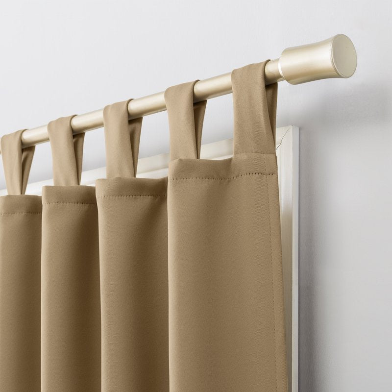 Energy Saving Blackout Curtain Panel with Tab Top for Window Insulation