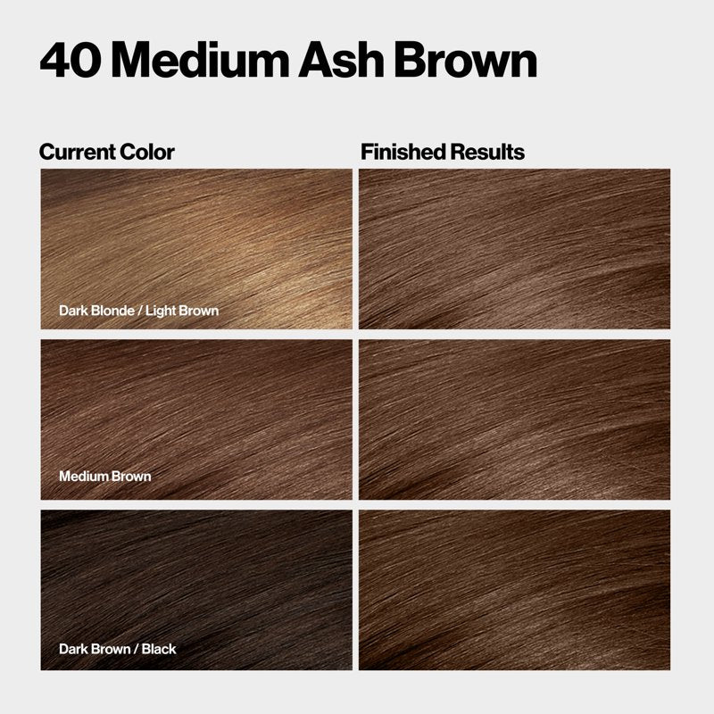 Hair Color Kit with 100% Gray Coverage and Multi-Tonal Shine - 3 Pack