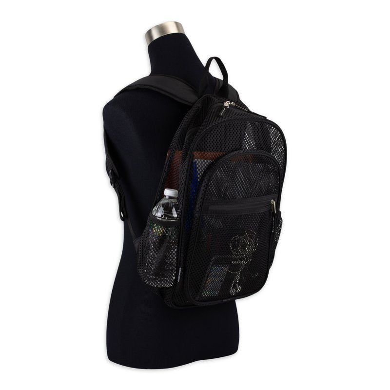 Mesh Backpack with Padded Straps and Large Storage for School & Sports