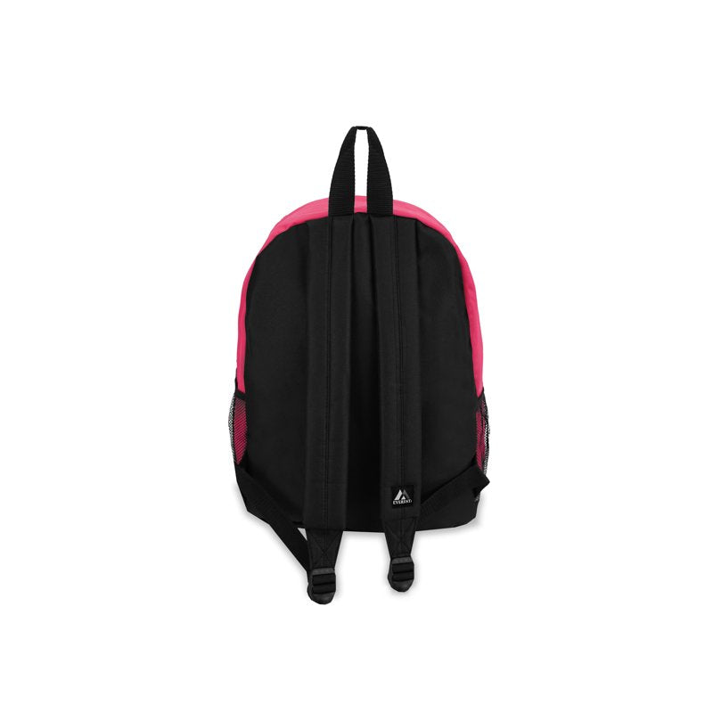 Unisex 17-Inch Color Block Backpack with Multiple Pockets - All Colors