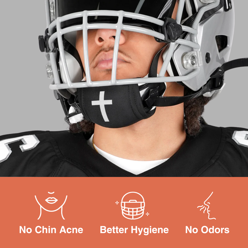 Football Helmet Chin Strap Cover - Soft Moisture-Wicking Polyester & Mesh