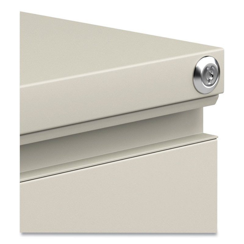Lockable 2-Drawer Vertical Filing Cabinet - Putty Steel Office Storage