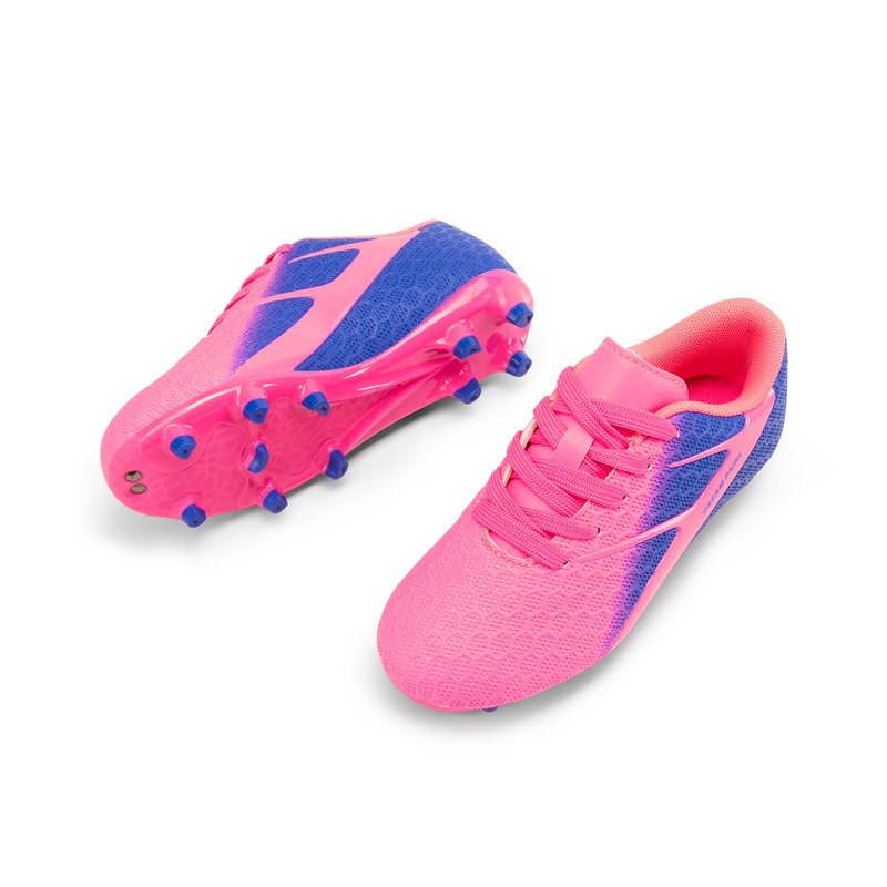 Dream Pairs Kids Soccer Cleats - Ground Kids Football Training Shoes Blue/Pink