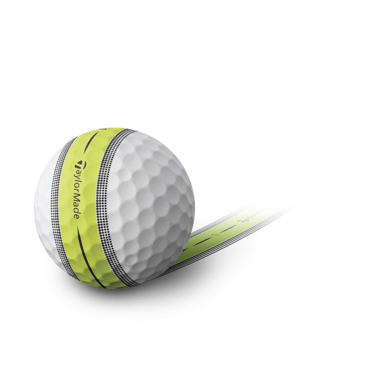 TaylorMade Tour Response Stripe Golf Balls 12pk - Yellow Stripe Edition, 2021