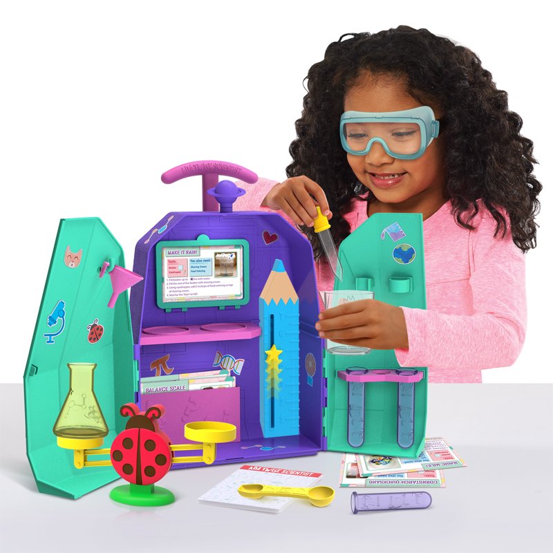 Kids STEM Science Lab Set - Portable On-The-Go Playset with 21 Pieces
