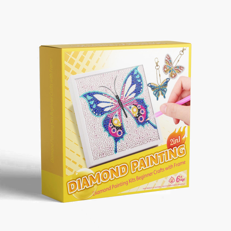 Diamond Butterfly Painting Kit for Kids - Art & Crafts Set for Ages 3+