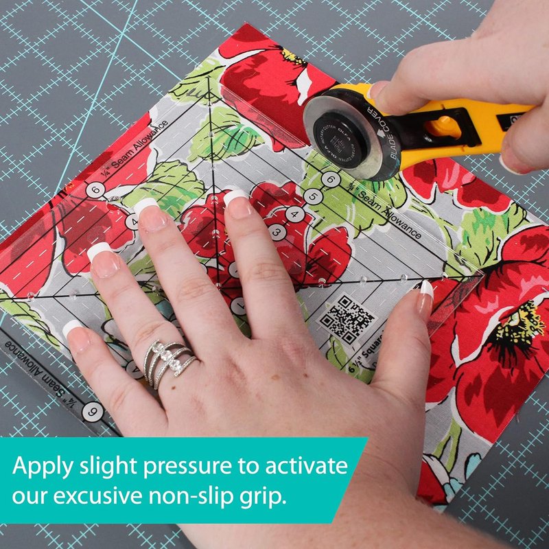 9-1/2 Inch Quilting Square Ruler for Fussy Cutting & Block Alignment