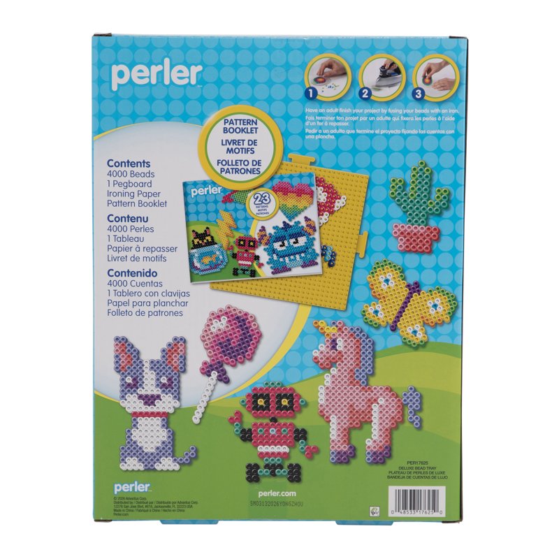 Perler Bead Craft Kit with 4000 Beads, 15 Colors & 23 Patterns - Creative Jewelry & Art Projects