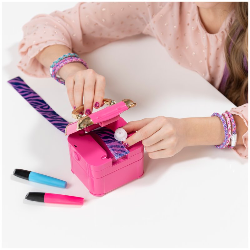 Kids DIY Hair Extension Maker Kit with 12 Customizable Extensions & Accessories