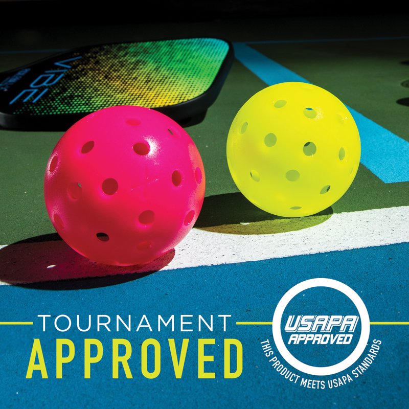 Pink Franklin X-40 USAPA Pickleballs - 12 Pack Tournament Balls, 40-Drill US Open Speed
