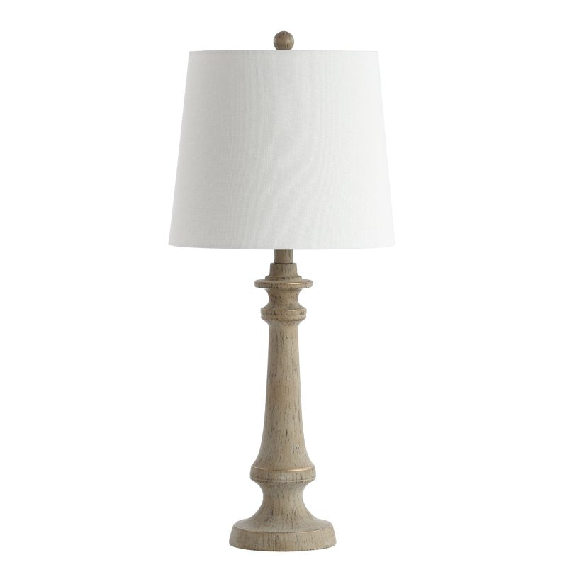 Rustic Table Lamp - 28 Inch Traditional Brown Bedside Lamp with Shade
