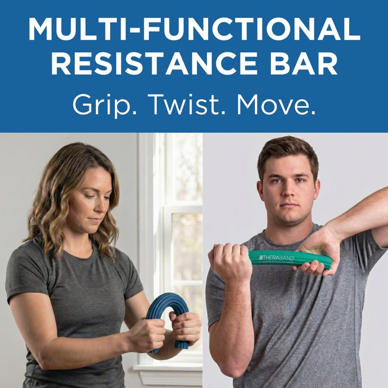 Resistance Bars Set for Tennis Elbow & Grip Strength - 3-Pack Therapy Exercise Tool