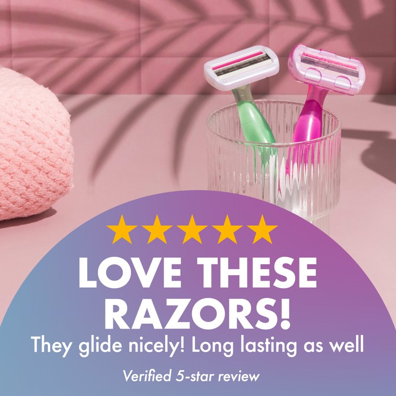 BIC Soleil Sensitive Disposable Razor 5-Count for Women – 3-Blade Comfort Shield