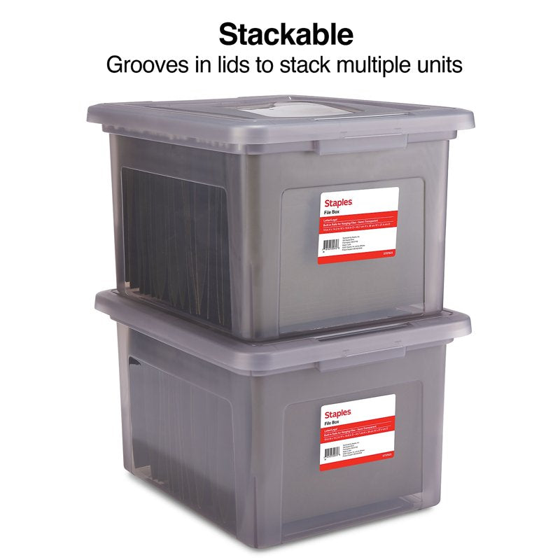 Hanging File Box with Snap Lid - Letter & Legal Size Frost Gray