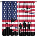 American Flag Blackout Curtains for Bedroom & Living Room - 84x84 Inches