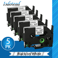 6mm Laminated Label Tape Replacement for Brother PTouch TZe-211 - White/Black, 8M