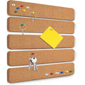 Felt Pin Board Strips 5-Pack with 35 Push Pins for Notes Photos and Schedules