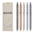 A-5 Pack Multicolor Rollerball Gel Pens with Quick-Dry Ink & Refills – Fidget Clip, Smudge-Proof Writing