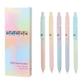 B Variation: 5-Pack Multicolor Gel Pens with Quick-Dry Ink, Refills, Fidget Clip