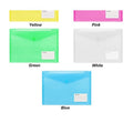 Plastic Expanding File Folders Set - Transparent Office Document Holders, 6 Bright Colors, Large Capacity for A4 Letter